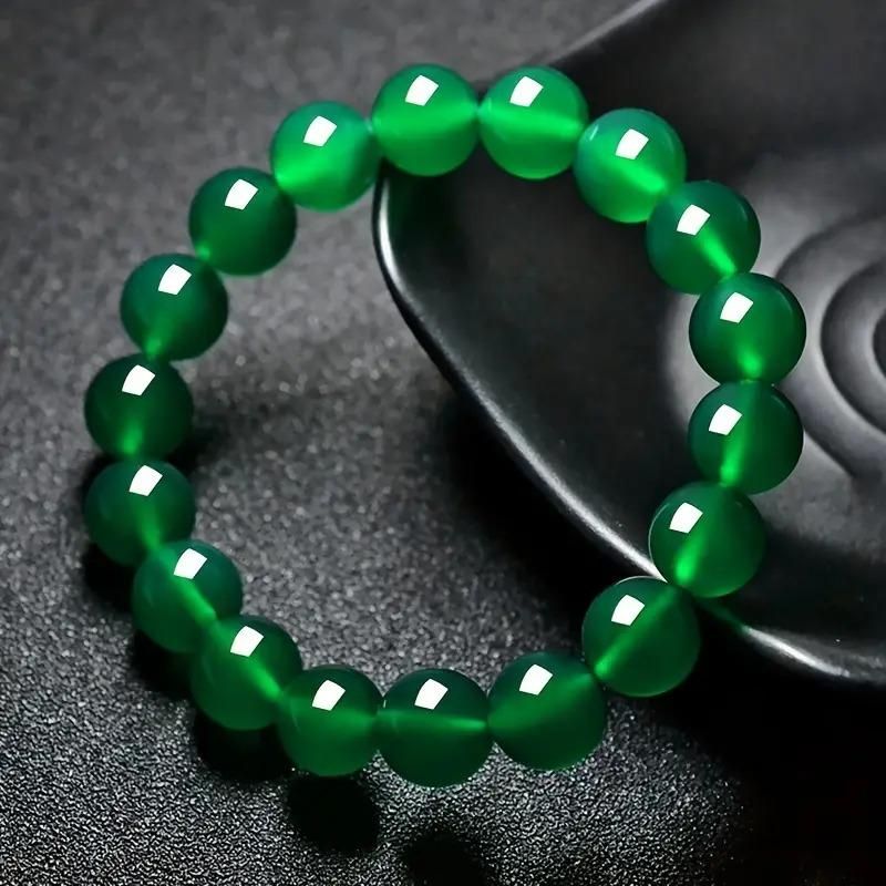 Green Jade Bracelet Set – Natural Healing Stone Jewelry (Pack of 2)