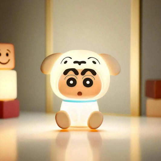 Crayon Shin-chan Shiro LED Night Light Lamp – Cute Cartoon Bedside Lamp for Kids Room