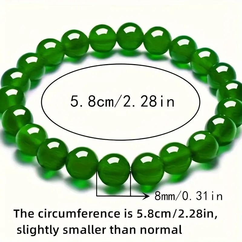 Green Jade Bracelet Set – Natural Healing Stone Jewelry (Pack of 2)