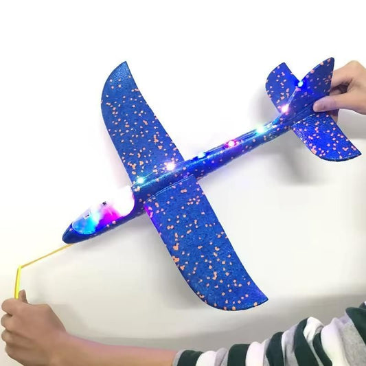 33cm Big Flash Glider Foam Plane – LED Light Flying Toy for Kids Outdoor Play